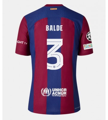 Barcelona Alejandro Balde #3 Hjemmebanetrøje Dame 2023-24 Kort ærmer